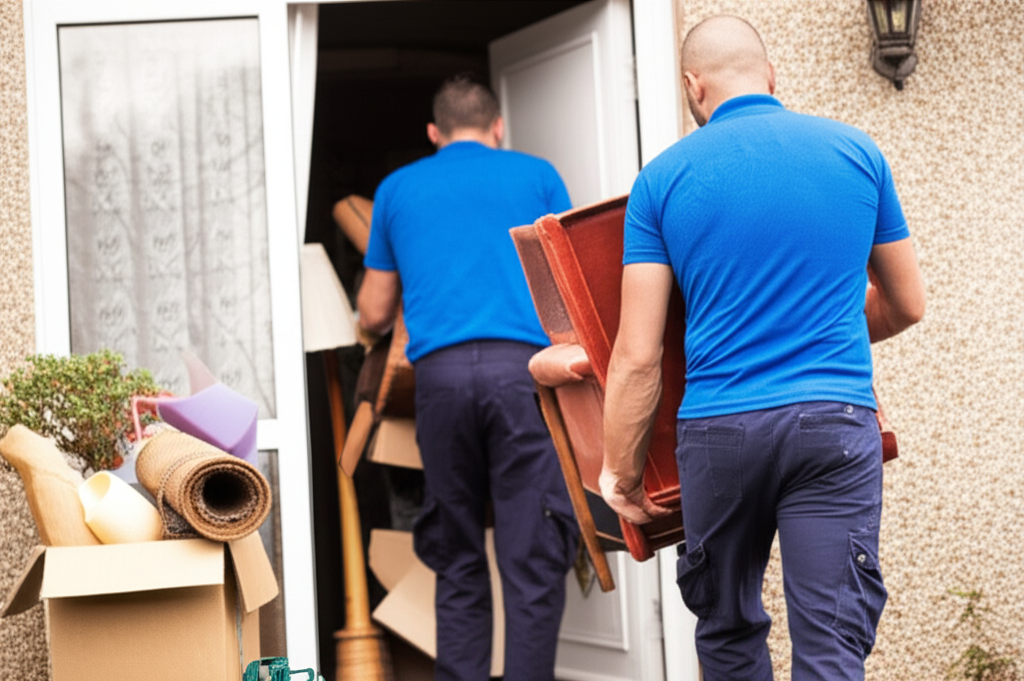 Fully equipped removal van parked outside Dartford home